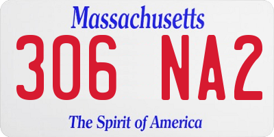 MA license plate 306NA2