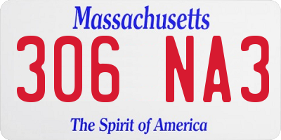 MA license plate 306NA3