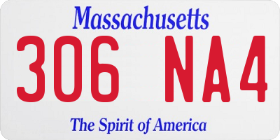 MA license plate 306NA4