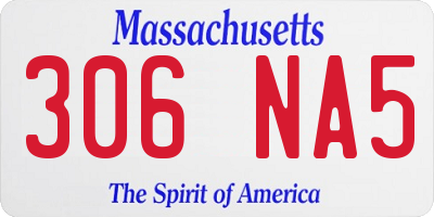 MA license plate 306NA5