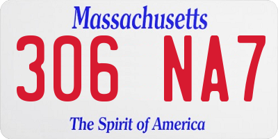 MA license plate 306NA7