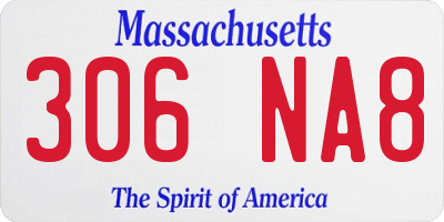 MA license plate 306NA8