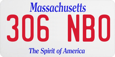 MA license plate 306NB0