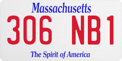 MA license plate 306NB1