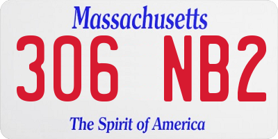 MA license plate 306NB2