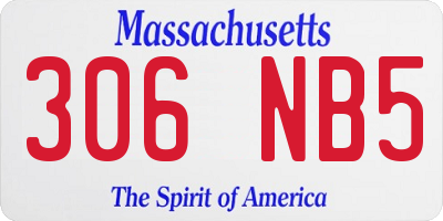 MA license plate 306NB5