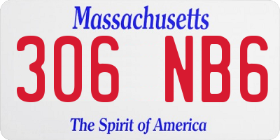 MA license plate 306NB6