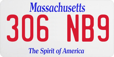 MA license plate 306NB9