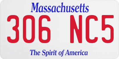 MA license plate 306NC5