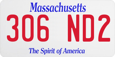 MA license plate 306ND2
