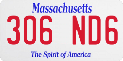 MA license plate 306ND6