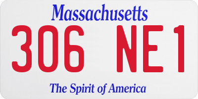 MA license plate 306NE1