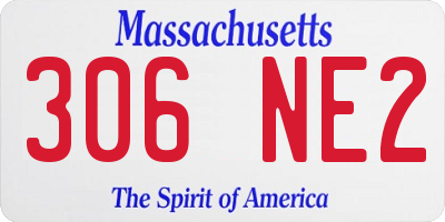 MA license plate 306NE2