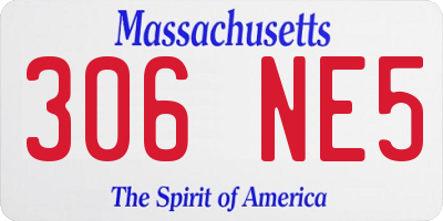 MA license plate 306NE5