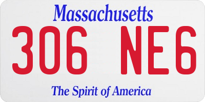 MA license plate 306NE6