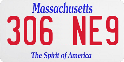 MA license plate 306NE9
