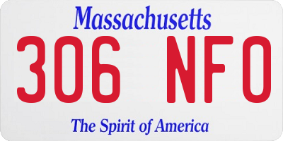 MA license plate 306NF0