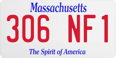MA license plate 306NF1