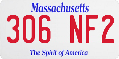 MA license plate 306NF2