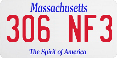 MA license plate 306NF3