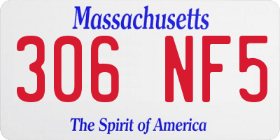 MA license plate 306NF5
