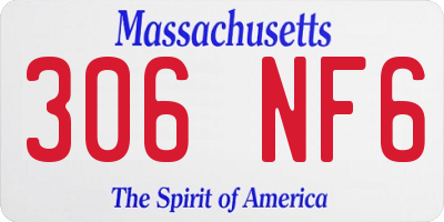 MA license plate 306NF6