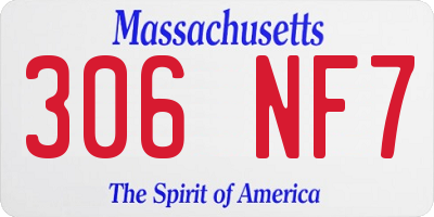 MA license plate 306NF7
