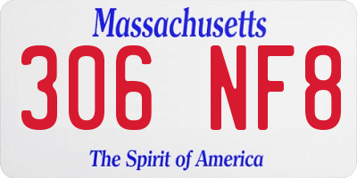 MA license plate 306NF8