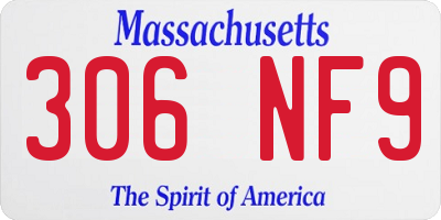 MA license plate 306NF9