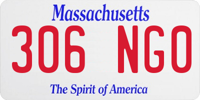 MA license plate 306NG0