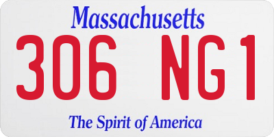MA license plate 306NG1