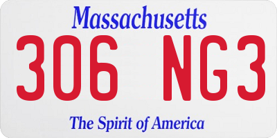 MA license plate 306NG3