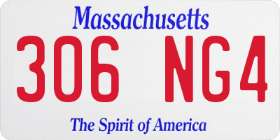 MA license plate 306NG4