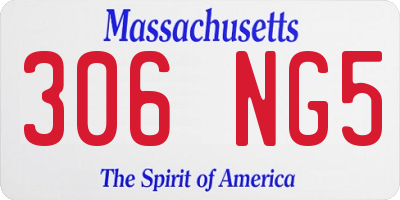 MA license plate 306NG5
