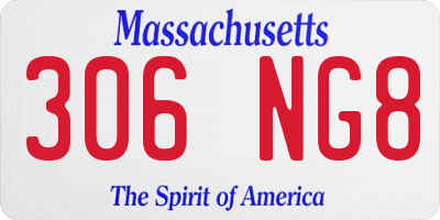 MA license plate 306NG8