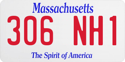 MA license plate 306NH1