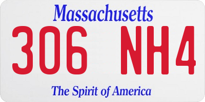 MA license plate 306NH4