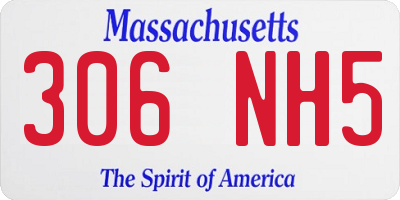 MA license plate 306NH5