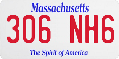 MA license plate 306NH6