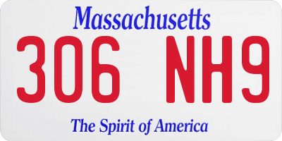 MA license plate 306NH9