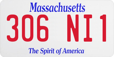 MA license plate 306NI1