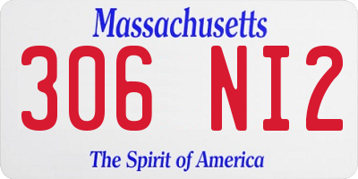 MA license plate 306NI2