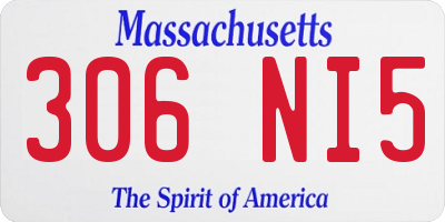 MA license plate 306NI5