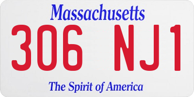 MA license plate 306NJ1