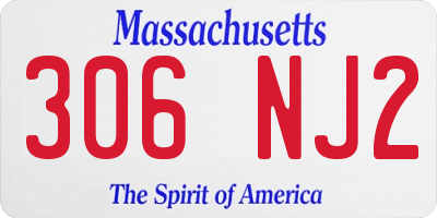 MA license plate 306NJ2