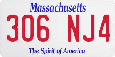 MA license plate 306NJ4