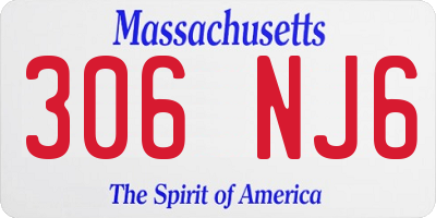 MA license plate 306NJ6