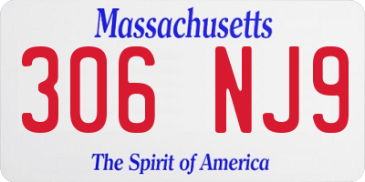 MA license plate 306NJ9