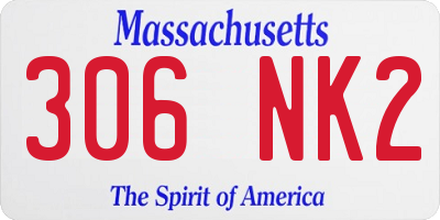 MA license plate 306NK2