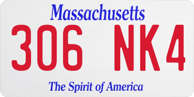 MA license plate 306NK4